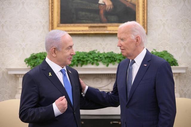 AA-20240725-35231525-35231524-USA_PRESIDENT_BIDEN_BEYAZ_SARAYDA_NETANYAHU_ILE_BIR_ARAYA_CELDI